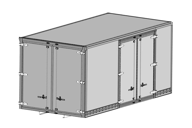 Conception : Caisse modulaire de camion de 5,2 m