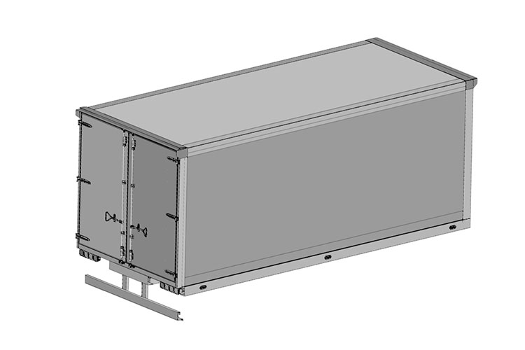 Conception : Carrosserie de camion réfrigéré pour viande de 6,4 m