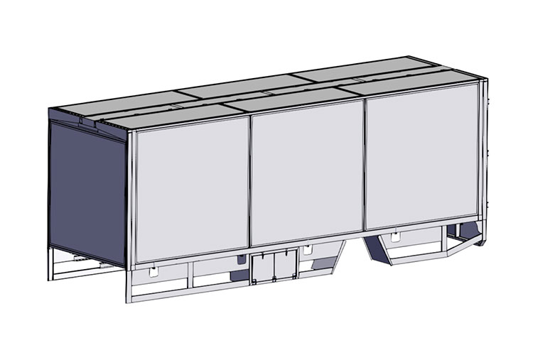 Conception : Carrosserie de camion à caisson d’aile 8350X2500X2600mm
