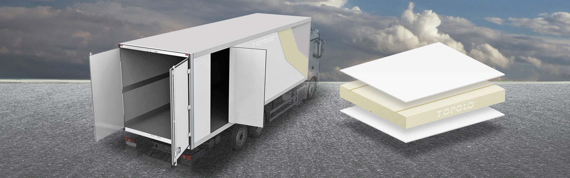 FIBERGLASS Refrigerated truck panels