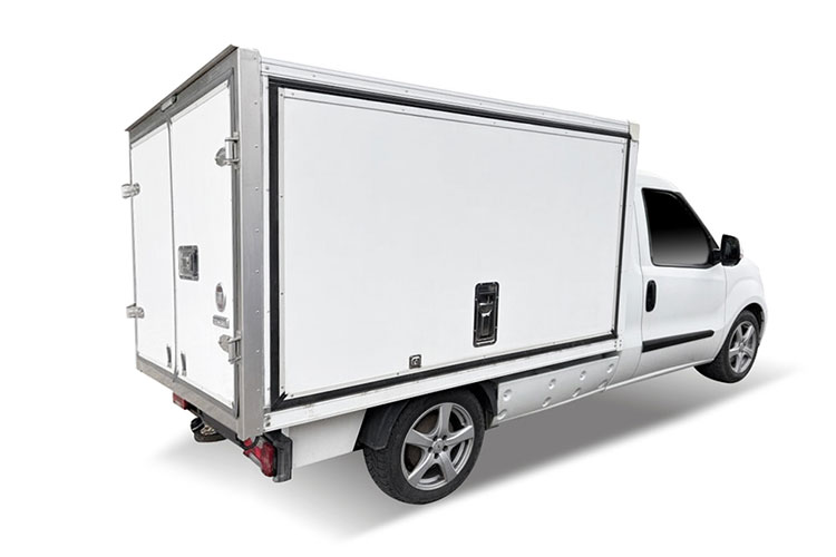 Carrosseries de camions à porte relevable à ouverture latérale